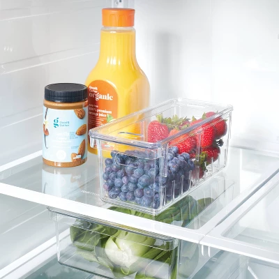 Divided Berry Bin With Lid Clear - Brightroom™: Refrigerator Organizer, Kitchen Storage, Freezer-Safe 3 Divided Berry Bin With Lid Clear - Brightroom™: Refrigerator Organizer, Kitchen Storage, Freezer-Safe