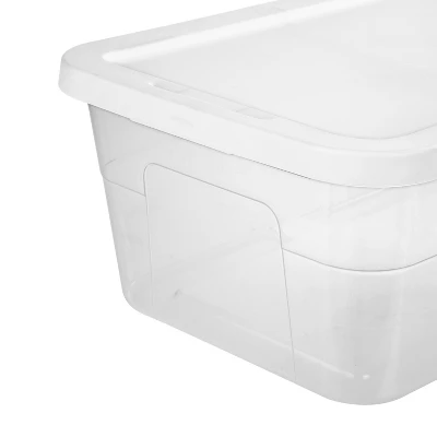 16qt Clear Storage Box With Lid White - Brightroom™ 10 16qt Clear Storage Box With Lid White - Brightroom™ - Image 8