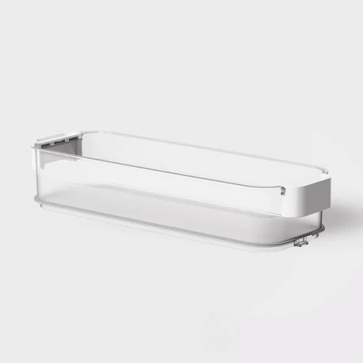 Click In Place 3qt Clear Shallow Slim Plastic Storage Bin With White Latch For Home And Office Organization - Brightroom™ 3 Click In Place 3qt Clear Shallow Slim Plastic Storage Bin With White Latch For Home And Office Organization - Brightroom™