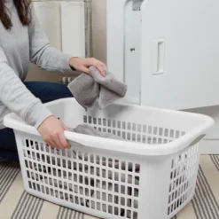 2bu Laundry Basket White - Brightroom™: Portable Plastic Clothes Organizer With Built-In Handles, 70.4L Capacity 11 2bu Laundry Basket White - Brightroom™: Portable Plastic Clothes Organizer With Built-In Handles, 70.4L Capacity -Brightroom GUEST 0ccc29b5 59a8 42fc a4d1 56c41fc99ced