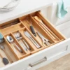 Natural 7 Compartment Drawer Organizer Brown - Brightroom™: Expandable Kitchen Utensils & Silverware Storage -Brightroom GUEST 10eb1293 1e20 44e8 8687 e51b4872c26b