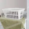 1.5bu Laundry Basket White - Brightroom™: Large Portable Clothes Hamper With Built-In Handles, 52.8L Capacity -Brightroom GUEST 1299e654 e738 4cdb 8a3f 44f58c0fcdee
