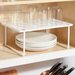 Metal Cabinet Shelf White - Brightroomâ„¢: Kitchen Organizer, Shelf Riser, Iron, 15"x10"x6"