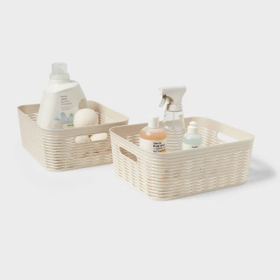 2pk Wave Medium Decorative Basket Cream - Brightroom™ 5 2pk Wave Medium Decorative Basket Cream - Brightroom™ - Image 3