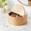 9" X 4" Circular Hinge Lid Bamboo Countertop Organizer - Brightroom™ -Brightroom GUEST 18ca0151 1ab3 409c 9ace e16560cc93bb