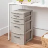 4 Drawer Weave Tower Dark Gray - Brightroom™: Plastic Storage Organizer, Portable Utility Drawers, Universal Storage -Brightroom GUEST 19f5c352 c15e 4bd7 aeb9 7939f2a682d0