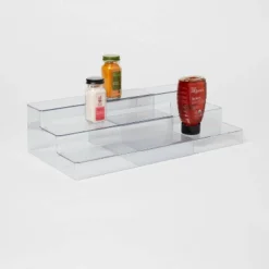 Plastic 3-Tier Expandable Shelf Clear - Brightroom™: Kitchen & Pantry Organizer, Polyethylene, Spot Clean, 13.5" Width -Brightroom GUEST 1eacb41f 2bb7 411c a1da e6170102ee7a