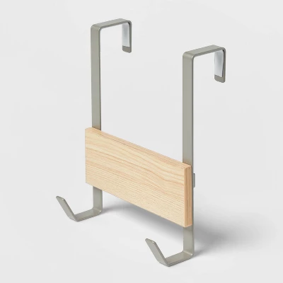 Small Over The Door Hook With Wood 2 Hooks - Brightroom™ 4 Small Over The Door Hook With Wood 2 Hooks - Brightroom™ - Image 2