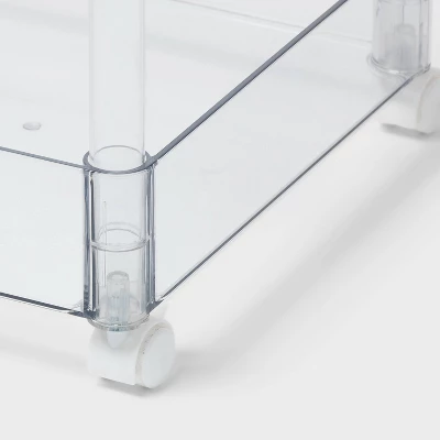 3 Tier Clear Storage Cart - Brightroom™ 4 3 Tier Clear Storage Cart - Brightroom™ - Image 2
