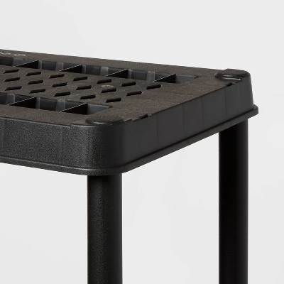 5 Tier Plastic Shelf Unit Black - Brightroom™: Utility Storage Shelving, 5 Open Shelves, 150 Lb Capacity, 73.5" Height 4 5 Tier Plastic Shelf Unit Black - Brightroom™: Utility Storage Shelving, 5 Open Shelves, 150 Lb Capacity, 73.5" Height - Image 2