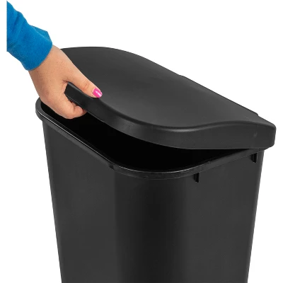 11.3gal Lift Top Waste Basket Black - Brightroom™: Kitchen Trash Can, Fingerprint-Resistant, Indoor Trash Bin 7 11.3gal Lift Top Waste Basket Black - Brightroom™: Kitchen Trash Can, Fingerprint-Resistant, Indoor Trash Bin - Image 5