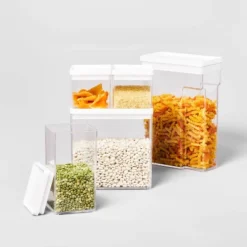 5.8c Tall Square Plastic Food Storage Container - Brightroom: Stackable Jar, 47oz Capacity, Hand Wash Only 7 5.8c Tall Square Plastic Food Storage Container - Brightroom: Stackable Jar, 47oz Capacity, Hand Wash Only -Brightroom GUEST 3ab3dcb9 0183 4302 8946 e180bb55b581