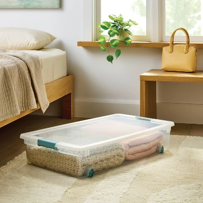 60qt Underbed Storage Bin With Latches - Brightroom™ 3 60qt Underbed Storage Bin With Latches - Brightroom™