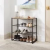 4 Tier Shoe Rack Black Metal With Natural Wood - Brightroom™ 1 4 Tier Shoe Rack Black Metal With Natural Wood - Brightroom™ -Brightroom GUEST 3bdfbf84 9c6c 49cf 9810 7a0a400060fc