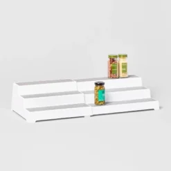 Shelf Expandable 3 Tier - Brightroom™: Freestanding Spice Rack Organizer, White Kitchen Storage For Pantry & Cabinet -Brightroom GUEST 3d2efbe7 6048 469c a6db e699e25e45d5