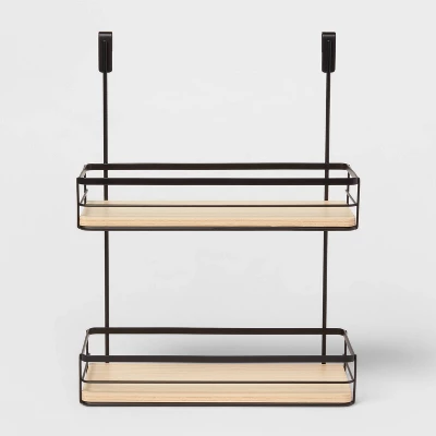 Over The Cabinet Tiered Shelves With Wood - Brightroom™ 6 Over The Cabinet Tiered Shelves With Wood - Brightroom™ - Image 4