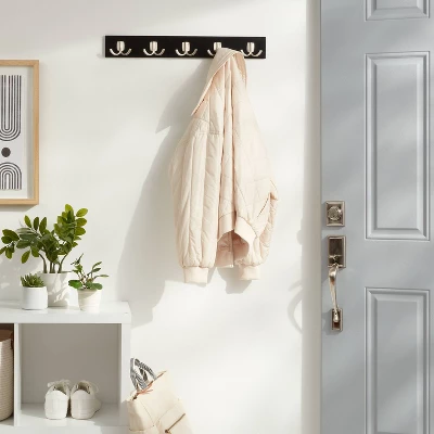 Modern Octopus 5 Rail Nickel Hooks Black - Brightroom™ 3 Modern Octopus 5 Rail Nickel Hooks Black - Brightroom™