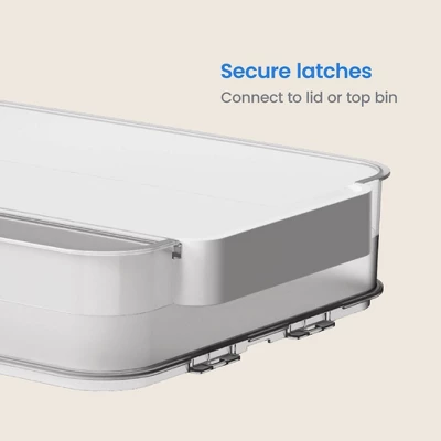 Click In Place 6.7qt Clear Shallow Plastic Storage Bin With White Latch For Home And Office Organization - Brightroom™ 6 Click In Place 6.7qt Clear Shallow Plastic Storage Bin With White Latch For Home And Office Organization - Brightroom™ - Image 4