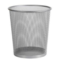 Mesh Waste Basket Silver - Brightroomâ„¢: Steel Wire Mesh, Office Trash Can, Nonslip Base, Fingerprint-Resistant