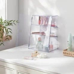 Clear Storage Case With Hinged Doors - Brightroomâ„¢: Plastic Bathroom Caddy, Shower & Bath Organizer, 12" X 9" X 6"