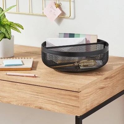 11" Metal Mesh Turn Table Black - Brightroom™: Portable Steel Storage & Organization Bin, No Assembly Required 3 11" Metal Mesh Turn Table Black - Brightroom™: Portable Steel Storage & Organization Bin, No Assembly Required