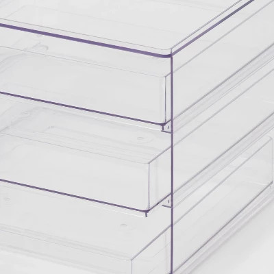 All Purpose 3 Drawer Storage Clear - Brightroom™ 4 All Purpose 3 Drawer Storage Clear - Brightroom™ - Image 2