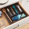 6 Compartment Plastic Drawer Flatware Organizer Black - Brightroom™: Silverware & Utensil Kitchen Drawer Tray -Brightroom GUEST 6a763c9a 954e 45d2 938e fff10db79d73