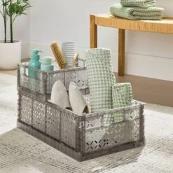 Large Foldable Crate Gray - Brightroomâ„¢