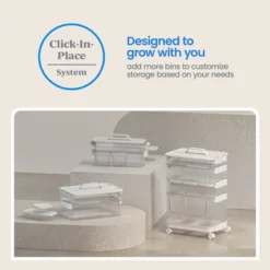 Click In Place Slim Lid For Plastic Storage Bins For Home And Office Organization White - Brightroom™ -Brightroom GUEST 7a8b5a3e 3bd3 4d67 ade3 df29c620221c