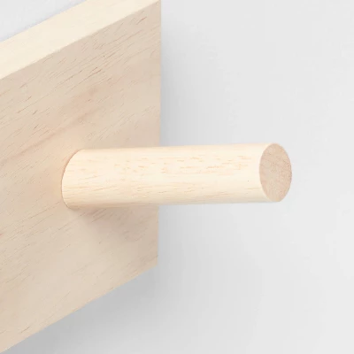 Wood Single Hook Natural - Brightroom™ 4 Wood Single Hook Natural - Brightroom™ - Image 2