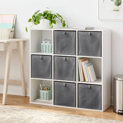 11" Fabric Bin 6pk - Gray - Brightroom™ 3 11" Fabric Bin 6pk - Gray - Brightroom™