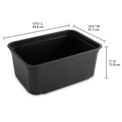 Folio Heavy Duty Storage Bin - Brightroom™: Black Plastic, Stackable, Portable, Universal Storage, 18.6 Volume Capacity -Brightroom GUEST 816e71c3 030d 4166 abad e1eb1be7214f