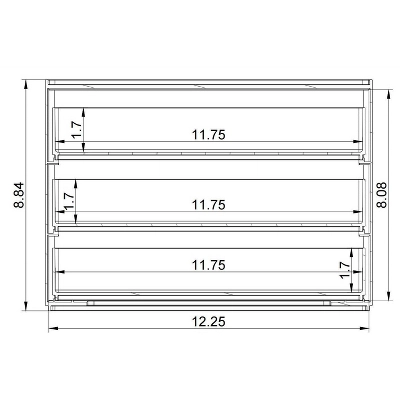 All Purpose 3 Drawer Storage Clear - Brightroom™ 6 All Purpose 3 Drawer Storage Clear - Brightroom™ - Image 4