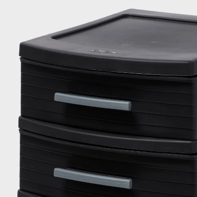4 Drawer Medium Tower Black 1pc - Brightroom™ 4 4 Drawer Medium Tower Black 1pc - Brightroom™ - Image 2