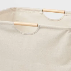 Canvas Rectangle Laundry Hamper - Brightroom™: Beige, 80L Capacity, Open-Top, Multipurpose Clothes Sorter, No Assembly Required -Brightroom GUEST 884f3505 e71d 45b8 ab8c 786e8dee0043