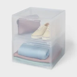 Stackable Large Bin Front Opening Clear - Brightroom™: Transparent Utility Storage, 19 Volume, Stackable -Brightroom GUEST 892f8de3 c577 414b 9fc4 4a3c7ea1d8b8