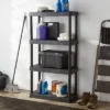 4 Tier Plastic Shelf Unit Black - Brightroom™: Utility Storage Shelves, 55.8" Height, 70 Lbs Capacity, Freestanding 2 4 Tier Plastic Shelf Unit Black - Brightroom™: Utility Storage Shelves, 55.8" Height, 70 Lbs Capacity, Freestanding -Brightroom GUEST 8fd6793f ccaf 4b74 8dc7 d34d63b99282