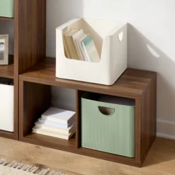 Metal Bin Large Open Front Ivory - Brightroomâ„¢