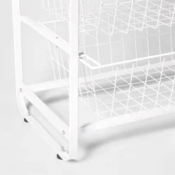 4 Drawer Metal Storage Organizer White - Brightroom™: Steel Utility Storage, Fixed Shelves, Universal Wire Drawers -Brightroom GUEST 95e3afde f6a0 4d5d 9b17 32cd4573c489