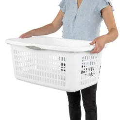 2bu Laundry Basket White - Brightroom™: Portable Plastic Clothes Organizer With Built-In Handles, 70.4L Capacity 13 2bu Laundry Basket White - Brightroom™: Portable Plastic Clothes Organizer With Built-In Handles, 70.4L Capacity -Brightroom GUEST 98ac3b53 34fb 4a1a 9217 4f567c594b30
