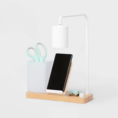 Desk Lamp With Wireless Charging And Storage Compartment (Includes LED Light Bulb) - Brightroom™ 4 Desk Lamp With Wireless Charging And Storage Compartment (Includes LED Light Bulb) - Brightroom™ - Image 2