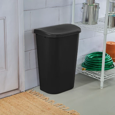 11.3gal Lift Top Waste Basket Black - Brightroom™: Kitchen Trash Can, Fingerprint-Resistant, Indoor Trash Bin 4 11.3gal Lift Top Waste Basket Black - Brightroom™: Kitchen Trash Can, Fingerprint-Resistant, Indoor Trash Bin - Image 2