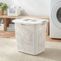 BR XL Lamper With Lid White With Daydream Green Handles - Brightroomâ„¢