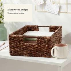 Woven Abaca Folio Bin - Brightroom™: Handwoven Brown Storage Basket, Rectangle, Lacquered Finish, Ethical Handcraft 7 Woven Abaca Folio Bin - Brightroom™: Handwoven Brown Storage Basket, Rectangle, Lacquered Finish, Ethical Handcraft -Brightroom GUEST c82c18cf 9f67 43f8 9b53 8b2a0b548aaf