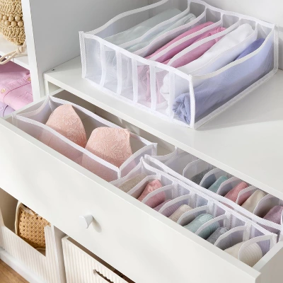 Mesh Drawer Organizer Inserts 4pk - Brightroom™ 3 Mesh Drawer Organizer Inserts 4pk - Brightroom™