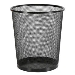 Mesh Waste Basket Black - Brightroomâ„¢: Steel, 3 Gallon, Nonslip Base, Fingerprint-Resistant, Indoor Mesh Trash Can