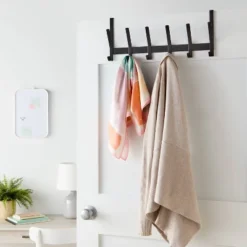 Over The Door 6 Hook - Black - Brightroom™