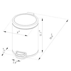 5L Round Step Trash Can - Brightroom™ 13 5L Round Step Trash Can - Brightroom™ -Brightroom GUEST d3dcba62 f1b0 452a 92cc 1c11982c1b4f