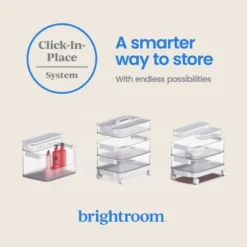 3pk Click In Place 30oz Insert Storage Containers White And Clear - Brightroom™ -Brightroom GUEST dee8ea5c 9722 473f bdd6 61cb86ec5fff