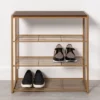 4 Tier Shoe Rack Brass With Walnut Wood - Brightroom™ -Brightroom GUEST e31dce3a bdeb 4fd6 b72c 1d264900f33c